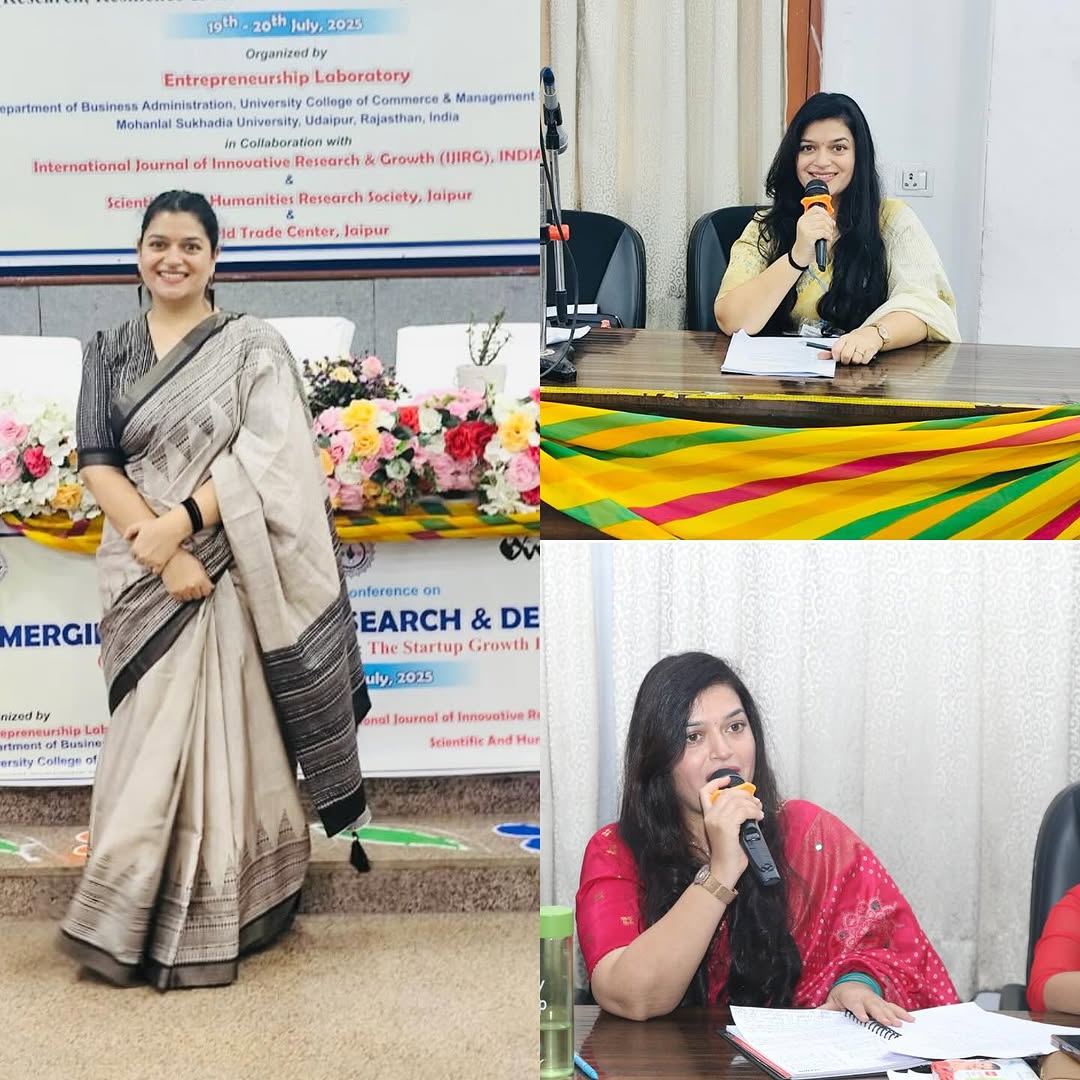 “*You were the strong pillar of the conference—your voice and the way you hosted made it feel like a national-level program.*”
This compliment touched me deeply and made every moment of effort worthwhile.

The 2-day National Conference on Emerging Trends in Research and Development (ETRD 2025) was a truly dynamic and eventful experience—marked by chaos, last-minute changes, and intense pressure. But in the end, I was humbled by the overwhelming appreciation, heartfelt applause, and standing ovations from academicians, scholars, and entrepreneurs from across the country. It was an experience I’ll always hold close to my heart. 💫